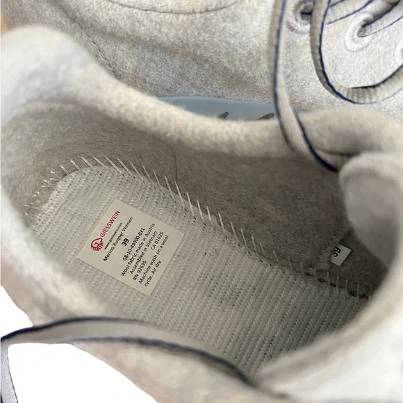 Giesswein Merino Wool Runners Light Gray Women’s Size EU 39 US 8 Sneakers - Picture 3 of 7
